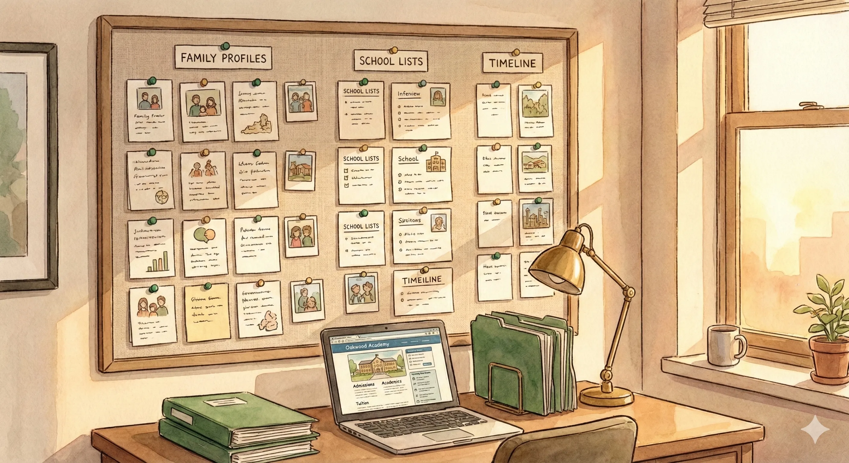 Consultant organizing school research